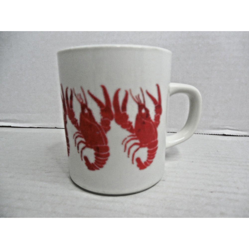 Vintage Goudchaux Maison Blanche Coffee Mug / New Orleans Crawfish 9 oz